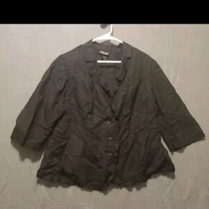 Lane Bryant Size 18 Black Linen Blend